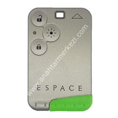 Renault Espace 3 Butonlu Smart Kart Kabı (Anahtarlı-Delikli)