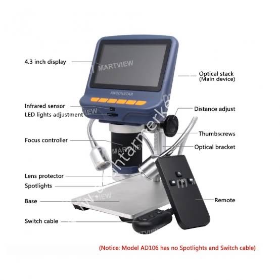 Andonstar AD106S Full HD LCD Dijital Mikroskop
