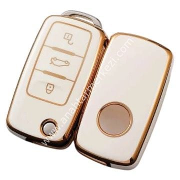 UDS-JETTA-GOLF-CADDY Nano Kap Beyaz-Gold