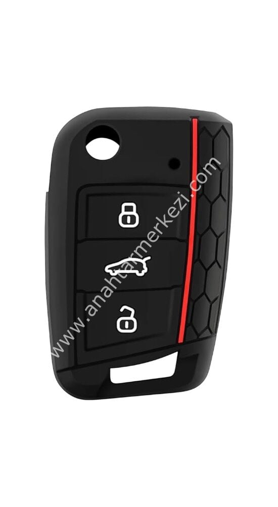 Golf 7 Sustalı Silikon Kap Kırmızı Desenli