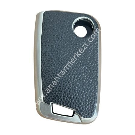 Golf 7 3B Sustalı Nano Kap Gümüş-Siyah Deri desenli