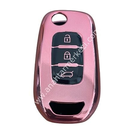 Renault Megane IV 3B Sustalı Nano Kap Fosforlu Pembe-Siyah