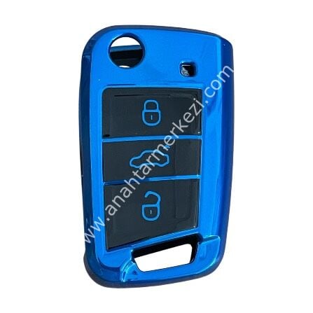 Golf 7 3B Sustalı Nano Kap Fosforlu Mavi-Siyah