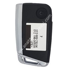 VW Golf 7 3 Buton Sustalı Kumanda Kabı-Metalik