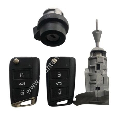 Volkswagen 5C Orjinal Kilit Seti 433Mhz