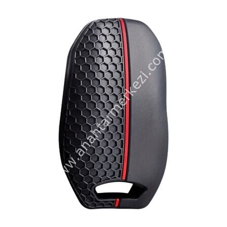 3008-5008 Petek Desenli Kırmızı 3B Smart Silikon Kap